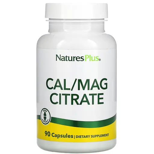 Кальций и магний Nature's Plus Cal/Mag Citrate 90 капсул