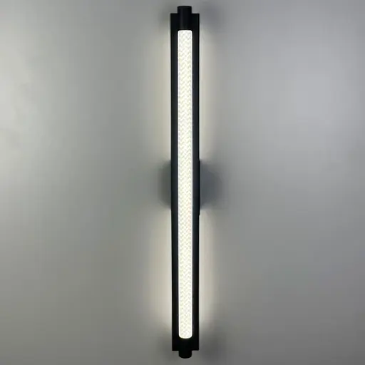 Удлиненное минималистичное бра в черном корпусе 62 см Line F Арт. WB 24/600 BK - фото 4