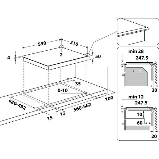 Варочная поверхность Whirlpool WF S5060 CPBF индукционная [138055] - фото 4