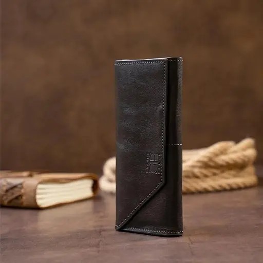 Кожаный мужской кошелек Grande Pelle 20х10х3 см acs0027516 - фото 7