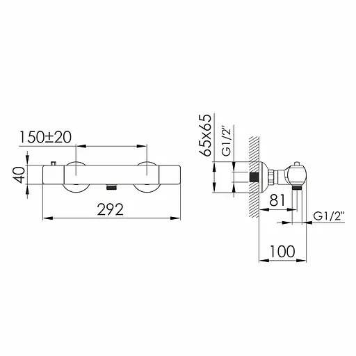 Термостат для душу Imprese Bilovec black matt f03300910AA Чорний матовий - фото 2