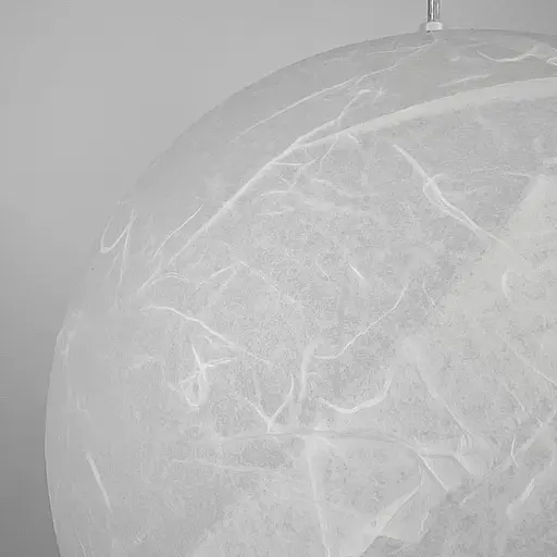 Дизайнерський світильник-куля із імітацією техніки пап'є-маше Ø30 см Line F AK06-300 Білий - фото 4