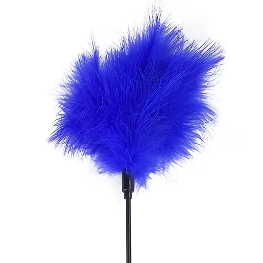 Щекоталка синяя Art of Sex - Feather Paddle, перо молодого индюка - фото 2
