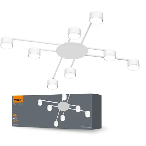 Светильник Videx под лампу 8xGX53 накладной белый (VL-SPF22B-W) - фото 2