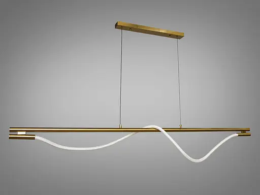 Сучасна світлодіодна люстра шланг на кухню, потужністю 20 Вт, бронза - фото 1