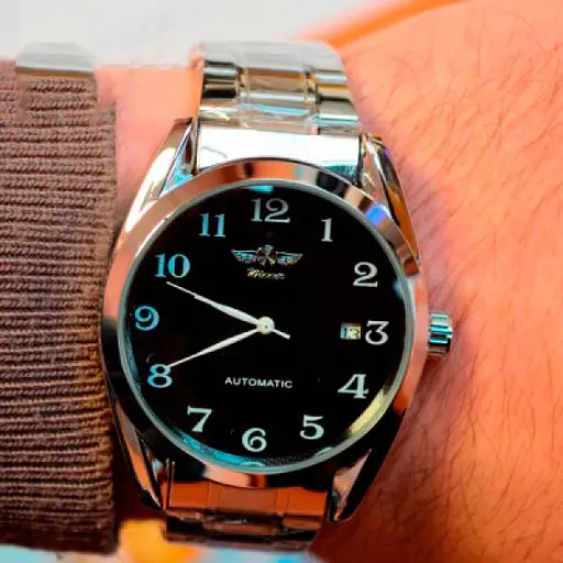 Чоловічий наручний годинник Winner Handsome (Сріблястий) - фото 7