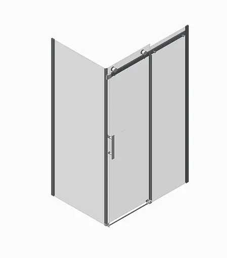 Бічна стінка для кабіни Koer SR SW01-90x200-TR-01 прозоре скло Easy Clean 8 мм, хром KR5381, прозоре, хром - фото 2