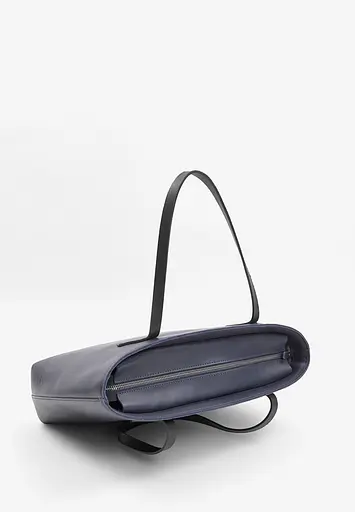 Шкіряний шоппер Walker Mini темно-синій - фото 5
