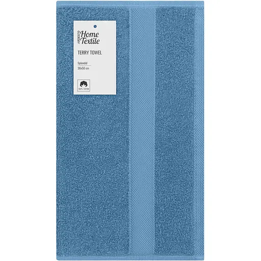 Рушник махровий Ardesto Splendid 30х50 см 100% бавовна блакитний (ART2330BL)  - фото 1