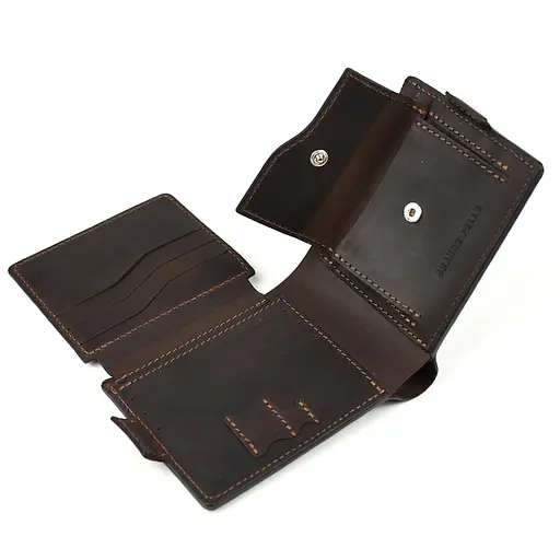 Кожаный кошелек Grande Pelle 11х9х2 см acs0029306 - фото 2