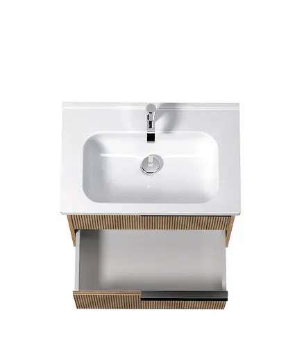 Тумба Мойдодир Grace 70-A з умивальником ID-70 дуб підсмажений - фото 6