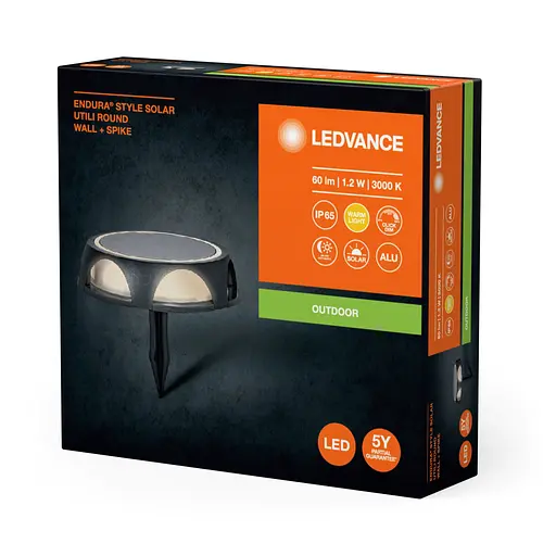 LEDVANCE Світильник LED 1.2Вт 3000K 60Лм фасадний автономний ENDURA STYLE SQUAERE SOLAR UTILI чорний - фото 5