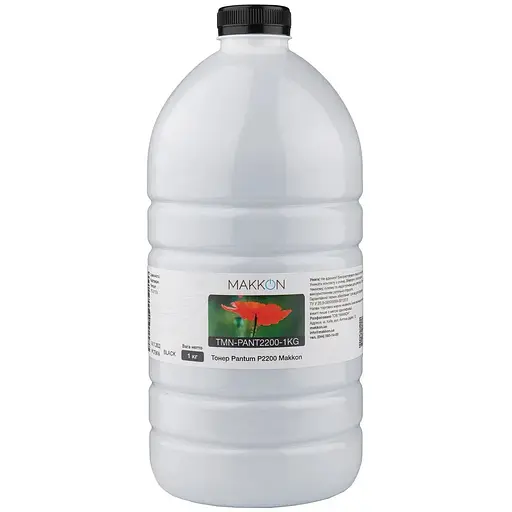 Тонер Pantum P2200/P2207/P2500/P2507, M6500/M6550/M6600/M6607, 1 кг, Makkon (TMN-PANT2200-1KG)
