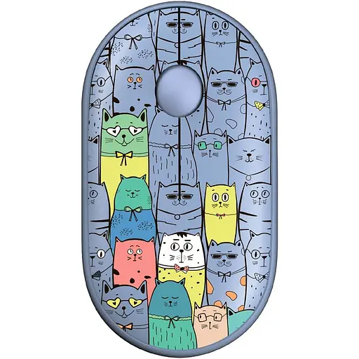 Бездротова миша 2E MF300 PETS:CATS Silent WL BT, синій (2E-MF300WPETSBL) - фото 1