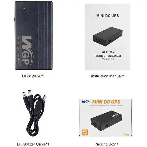 Источник бесперебойного питания Wonderful Green Power Mini UPS 12 Вольт (1202A, 7800мАч/29Wh, 24W) - фото 10