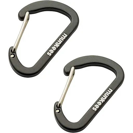 Брелок-карабін Munkees 3251 Flat Wiregate 4х40 мм пара Black (1012-3251-BK)