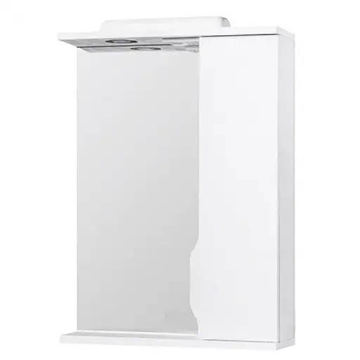 Зеркало для ванной ПИК Альба Z-1 правое со шкафчиком 55 см 30412 - фото 1