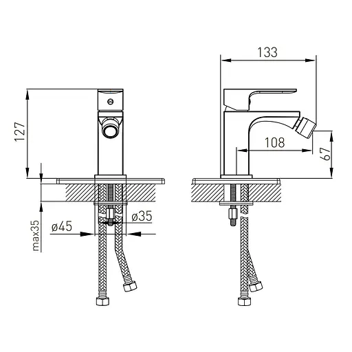 Змішувач для біде Volle Leon хром 1511.020101 Хром - фото 2