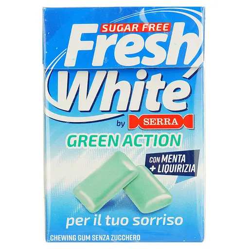 Жувальна гумка Fresh White Green Action без цукру 28 г