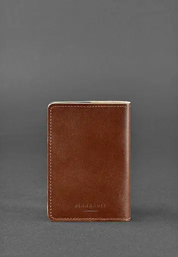 Кожаная обложка для военного билета офицера запаса 8.0 светло-коричневая - фото 5