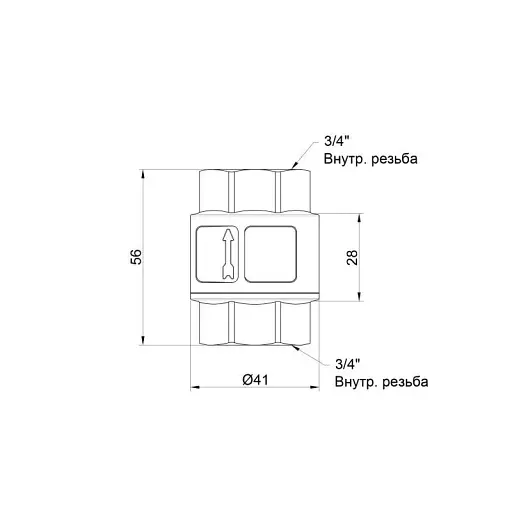 Зворотний клапан SD Forte із латунним штоком 3/4 дюйма нікель SF240NW20  - фото 2