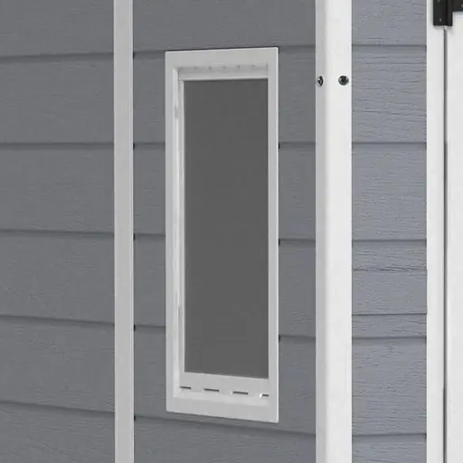 Садовый пластиковый домик Keter Manor 6x5 DD серо-белый - фото 2