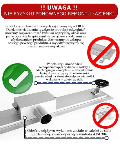 Душовий канал Rea Pure Neo 80 см REA-G0093 - фото 10