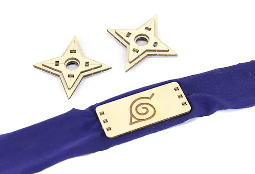 Дерев'яний конструктор "Сюрикен та повязка" 26 деталей - фото 4