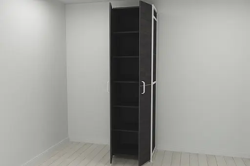 Шкаф Гардероб Уни секция 7 серии Конект Ferrum-decor 220x60x50см Белый металл ДСП Венге Магия 16 мм (FRD-104568)