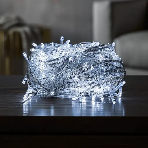 Новогодняя гирлянда комнатная нить GarlandoPro 18 м 180 LED комнатная гирлянда белый провод Белый свет W180LED18MWW - фото 3