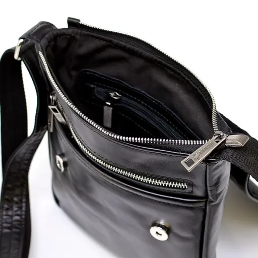 Кожаная мужская сумка-мессенджер TARWA 22х25.5х4 см sum0025409 - фото 10