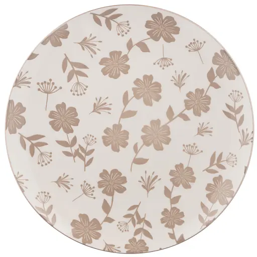 Тарілка обідня Ardesto Ravenna порцеляна 26.8 см біло-бежевий (AR1327R)
