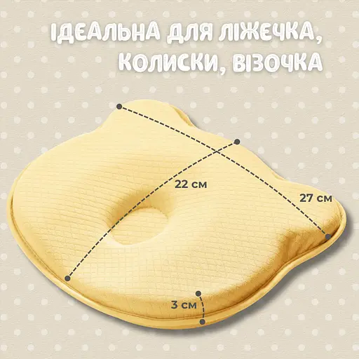 Подушка ортопедическая детская BabyComfort Papaella с эффектом памяти 27х22х3 см (8000036170) - фото 3