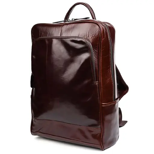 Мужской кожаный рюкзак John McDee 30.5х12.7х38 см sum0028447 - фото 1