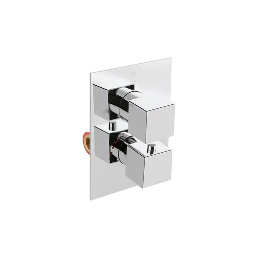 Душова система прихованого монтажу Qtap Aquarius термостатична на два споживача QTAQA65T103NGC Chrome, Хром - фото 2