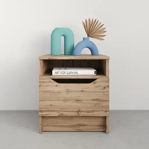 Приліжкова тумба MebelStar Лілу 40x40x44,5 см Дуб тахо (MBS-1384) - фото 2