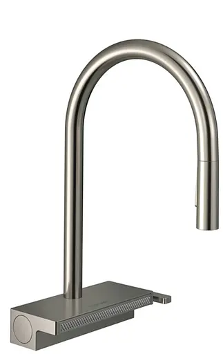 Смеситель для кухни Hansgrohe Aquno Select М81 170 3jet с выдвижным изливом Sbox 73831800 Stainless Steel Нержавеющая сталь - фото 1