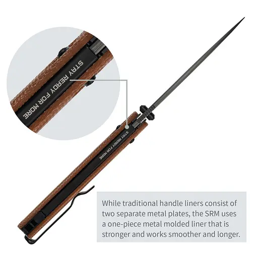 Нож складной SRM Terrier 258L-MN2, коричневый - фото 11