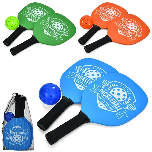 Ракетки детские для пиклбола, 2 шт., дерево, 38 см, мяч, пластик, 7 см, MR1497 (в ассортименте) - фото 2