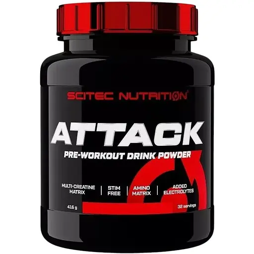 Предтренировочный комплекс Scitec Nutrition Attack, 416 грамм - Тропические фрукти
