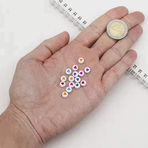 Декоративні намистинки для творчості Серця Dom Busin УТ100031343 в упаковці 170 шт - фото 4