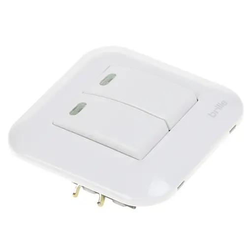 Выключатель Brille двойной внутренний TB-2VL Whiteite - фото 3