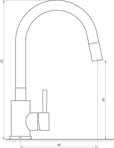 Смеситель для кухни MixMira MS1-203SM Фиолетовый - фото 4