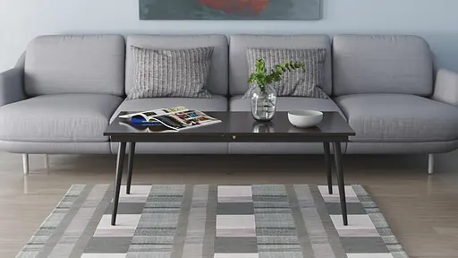 Стіл журнальний трансформер Dandi Small Ferrum-decor 45x120(160)x70 Чорний метал ДСП Венге Магія 16 мм (FRD-106795)