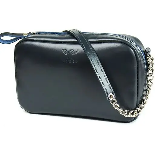 Шкіряна сумка Faith синя - фото 1