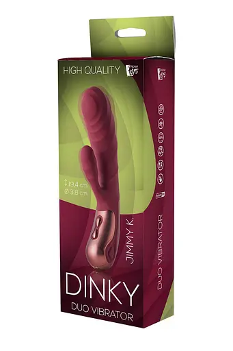 Вибратор Dreamtoys Dinky Duo Vibrator Jimmy K 19.4 см бордовый - фото 5