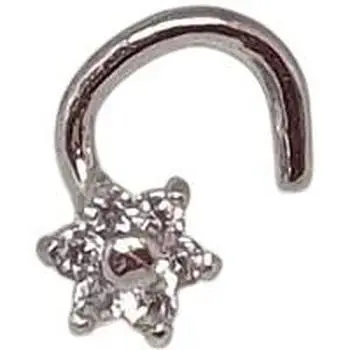 Срібна сережка-пірсинг в ніс Umax. 7028U