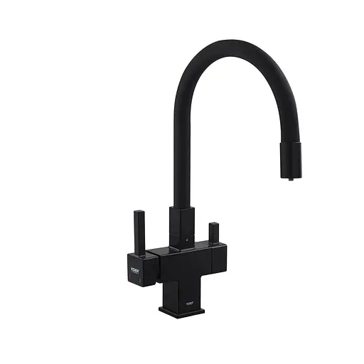 Смеситель для кухни на две воды Koer KB-72023-05 KR5009 Черный матовый - фото 10