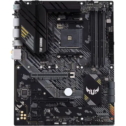 Материнская плата Asus TUF Gaming AM4 (B550) B550-PLUS, B550, 4xDDR4, CrossFire, Int.Video (CPU), 6xSATA3, 2xM.2, 1xPCI-E 16x 4.0, 1xPCI-E 16 3.0, 1xM.2 (Key E), ALC S1200A, RTL8125B, 8xUSB3.2/6xUSB2.0, HDMI/DP, ATX