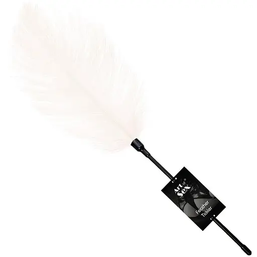 Щекоталка со страусиным пером Art of Sex - Feather Tickler, цвет Белый